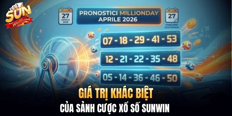 Giá trị khác biệt của sảnh cược xổ số SUNWIN